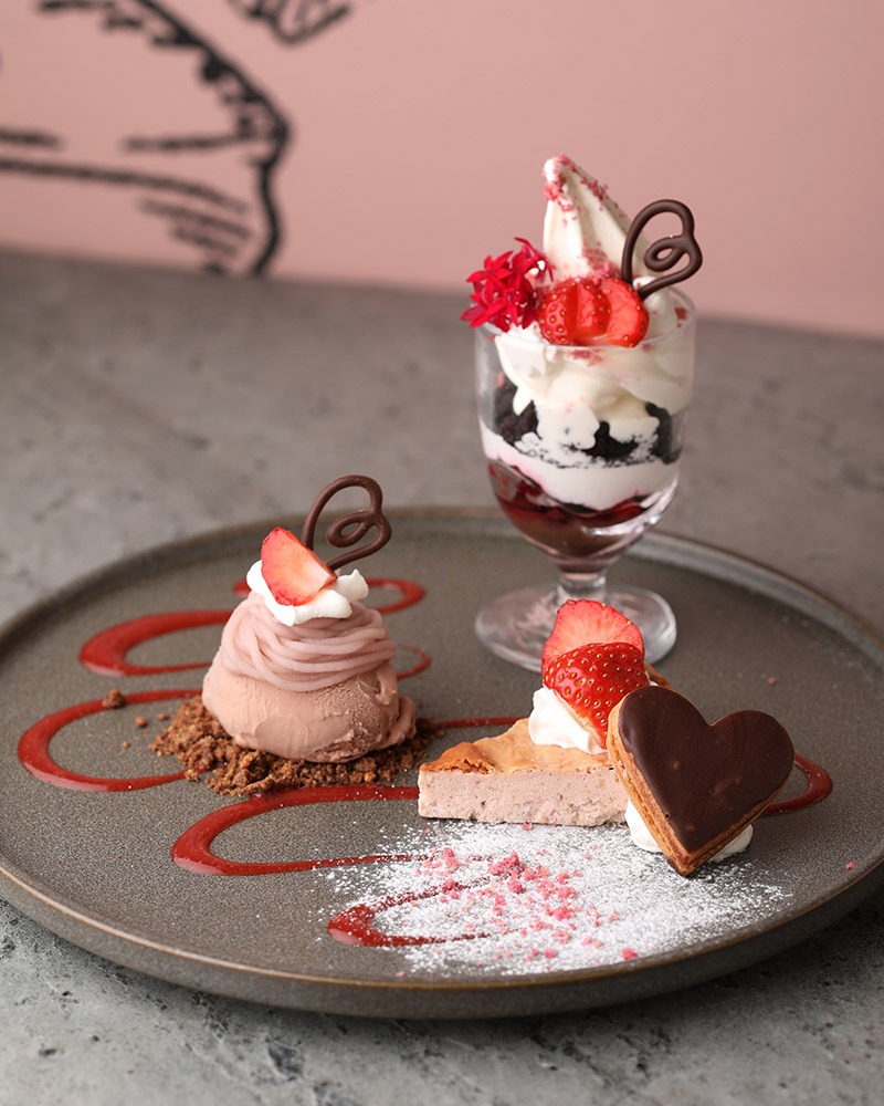 いちごとショコラのスイーツプレート